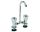 Chrome plated brass mixer tap with swivelling spout h210mm Cold & Hot #OS1793500