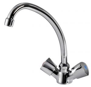 Hot/Cold Mixer Tap Fitted with Swivelling Spout Vertical size 200mm Arm 160mm #N44237904098