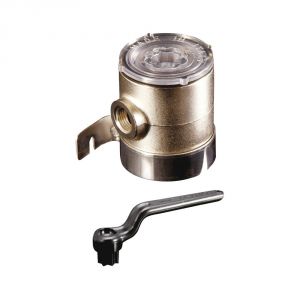 Chrome plated brass water filter Body 75xh100mm Holes 3/4 inch OS1764903