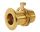 Yellow brass thru hull threaded seacock - Thread D.2" #OS1732186