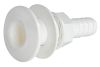 White plastic seacock with hose adaptor 1" with hose connector 25mm #N42038202472