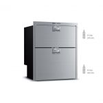 Vitrifrigo DW210 OCX2 RFX Stainless steel Drawer Refrigerator + Refrigerator 182lt 12-24V #VT16006312