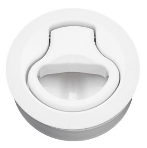 Plastic Flush Pull Latches made of White Nylon #OS3814700