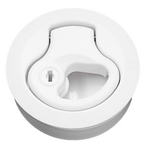 Plastic Flush Pull Latchemade of White Nylon with lock #OS3814720