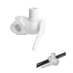 White nylon adjustable base Rail mount D.22-25mm #N100266501045