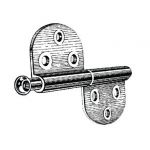 Couple unthreadable hinges with spring lock 70x64x2.5mm #N60242200585