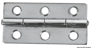 Mirror polished stainless steel Rectangular hinge 60x40mm 1.3mm #OS3882202