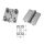 St.steel trapezoidal hinge 51x45mm Thickness 1.7mm Bushings 4 no screws #OS3882102