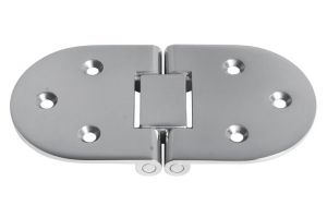 Stainless Steel Microcast Oval Hinge with bores 80x30x3mm for hatches #OS3829001