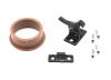 Black Nylon Spring Latch  with Gasket Hole in Fake Wood for Doors #N60341500508