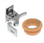 Latch spring for cabinet doors in stainless steel with teak seal #N60341500509