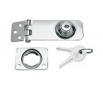 Serratura in acciaio inox con cerniera a ribalta e chiave 98x30x24mm #N60341500524