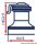 Ocean South Copriwinch H.228X200mm Blu per Winch Tipo Self-tailing #OS6809809