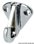 Chromed brass spring hook 43x33xH33 mm #N61742500594