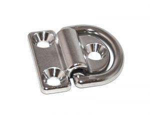 Foldable stainless steel ring Base with 3 holes 65x64mm Breaking load 2200kg #OS3986681