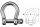 Stainless steel omega shackle with screw-lock - Pin 14mm #N61641100437