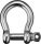 Stainless steel bow shackle with screw-lock - Pin 8mm #N61641100468
