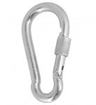 Stainless steel snap-hook w/screw-lock - 6x60 mm #OS0919506