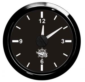 Osculati Orologio al Quarzo Scala 12 ore 12/24V Quadrante Nero Lunetta Nera #N100069722522