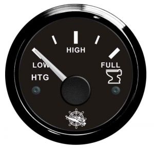 Osculati 12/24V Black Water Gauge 10-180 Ohm Black dial Black bezel #OS2732005