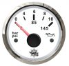 Osculati Oil Pressure Gauge Scale 0-10bar 12/24V White Dial Glossy bezel #OS2732211