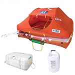 Arimar Oceanus 4-man life raft in rigid container with Grab Bag over 12 miles AR111004ITG