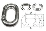 Stainless steel Connecting link for chain Ø8mm #N12401502131