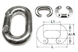 Stainless steel Connecting link for chain Ø8mm #N12401502131