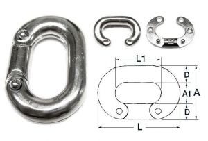 Stainless Steel Connecting link for calibrated chain 6mm #N12401502132