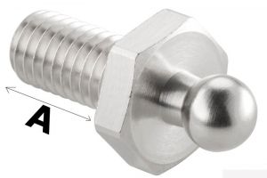 Chromed brass Male snap fastener with screw and nut #N20543002722