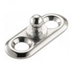 Chromed brass Tenax button - Plate male #N20543002723