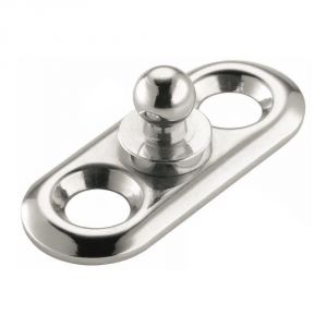 Chromed brass Tenax button - Plate male #N20543002723