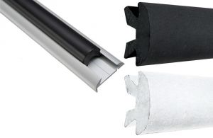 Profilo parabordo in PVC Nero o Bianco 16mt per supporto alluminio H37mm #MT38322371