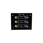 ABS Switch panel with 3x10A switches 3 Fuses 115x80mm #N50423701122