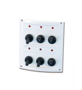Switch panel - 100xH.125mm - 6 gangs x 10A - White #MT2102656