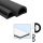 Black PVC Dock Fender 3mt h60cm for docks and piers #MT3834060