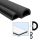 Black PVC Dock Fender 3mt h90cm for docks and piers #MT3834090