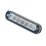 Luce a LED da Interno in Plastica 12V 6LED - Montaggio al Piano - Colore Luce Bianco 140x28x15Hmm #MT2145720