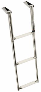 Stainless steel over platform telescopic ladders 3 Anti-Slip Steps 89x30cm #MT0505403