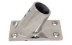 Stainless steel rectangular base at 60° - Tube D.22 mm #N60840528036