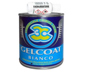 Gelcoat Bianco 3C 1kg non Paraffinato con Catalizzatore 20ml #N70749900009