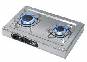 Stainless Steel Hotty Gas Stove 2 - 2 Burner 440x290mm #MT1504050
