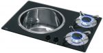 Chrystal PV1360 Stove with Sink 600x420mm Left Sink 2 Burner #MT1506622