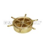 Polished Brass helmann's wheel shaped ashtray ø 190 mm #MT5807019