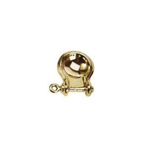 Polished Brass shackle-shaped ashtray 90x120mm #MT5807043