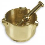 Polished Brass pestle-shaped ashtray ø 85mm #MT5807039