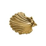 Polished Brass shell-shaped ashtray 100x120mm #MT5807032