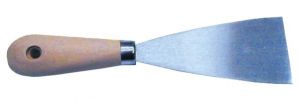 Steel spatula w/wood handle - L.8cm #N714488COL967