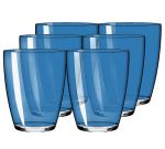 Set 6 Bicchieri Tiburón Tumbler in Vetro 85xh103mm Blu MT5802056