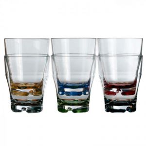 Marine Business Bicchieri Acqua con base colorata 6pz ø8,8xH10,9cm #MT5801810